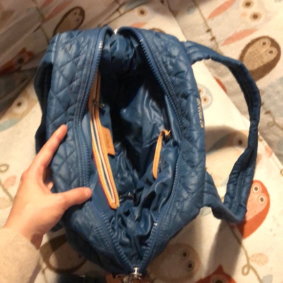 MZ Wallace Quilted Purse Bag Blue - Picture 5 of 10